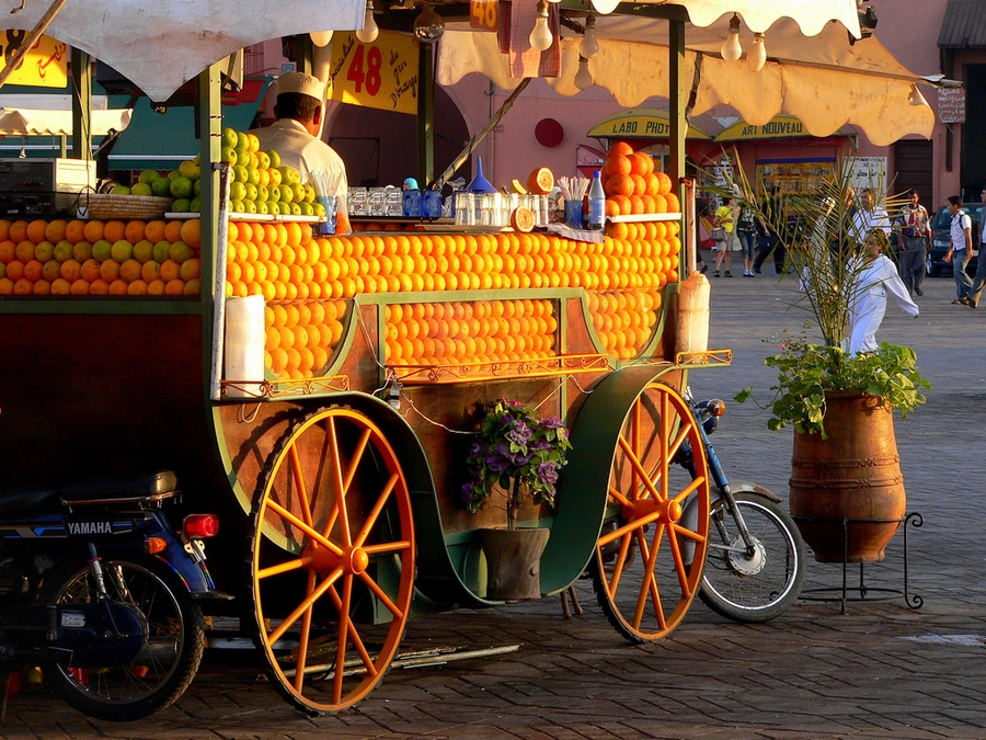 Savour your fresh juice in Marrakech, the Red City.